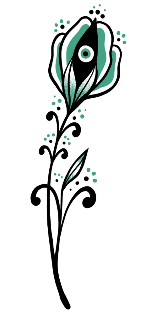 Cover tattoo floral par Biancaluna Faber
